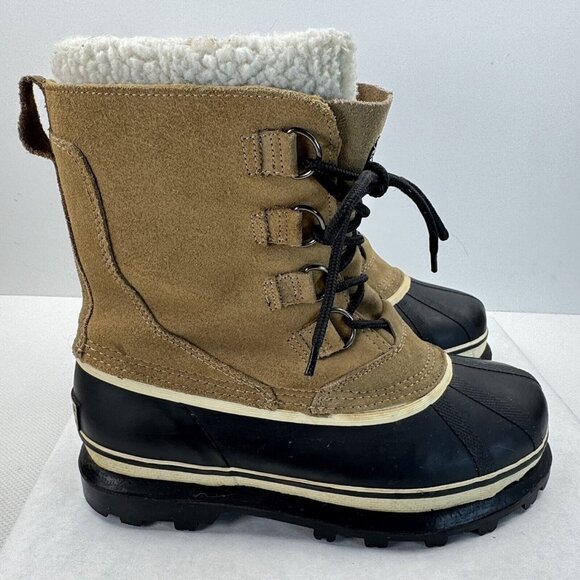 Ozark Trail Mens Camel Black Griz 08 Winter Boots Leather Thinsulate Size 8 - Picture 1 of 15